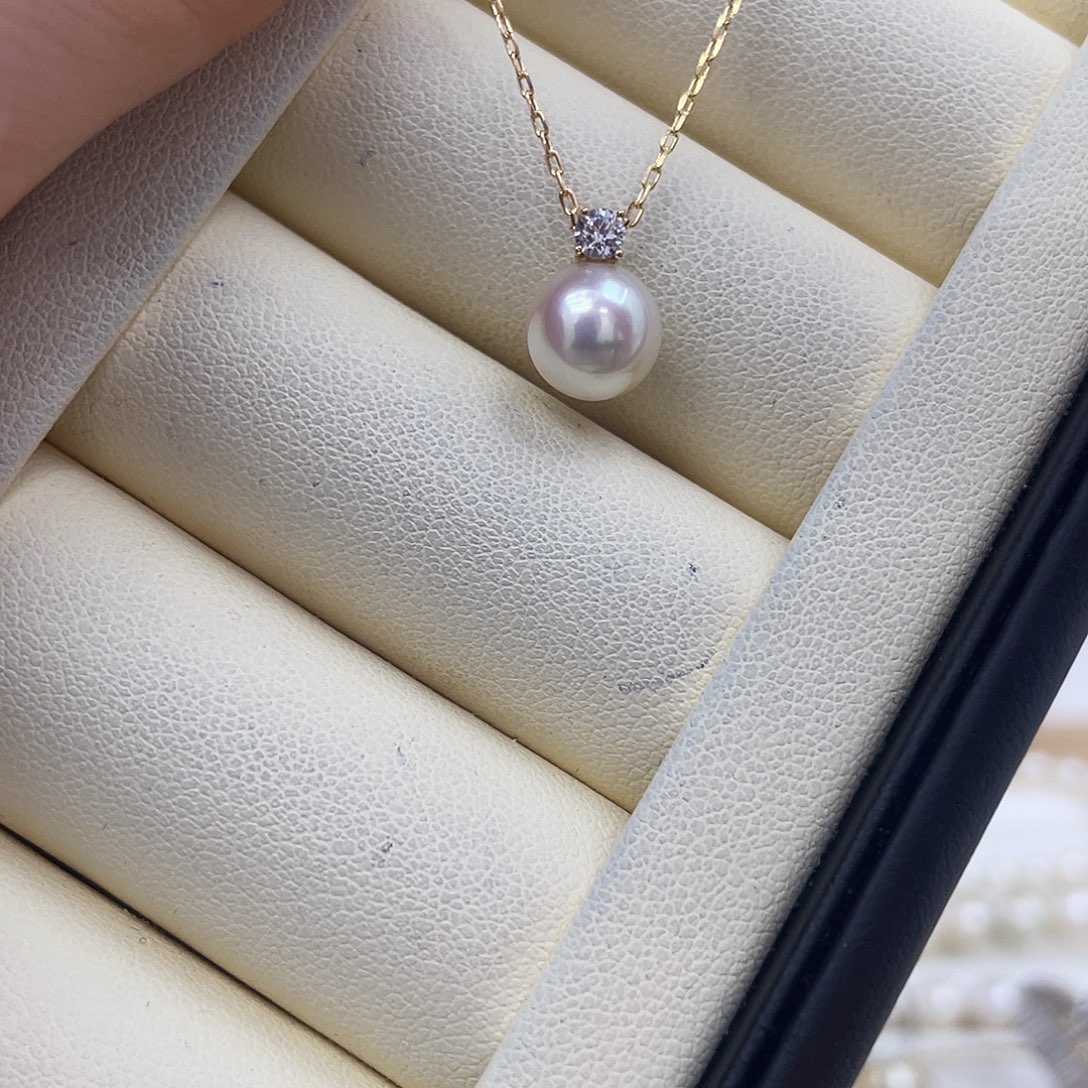 海水珍珠18K金镶嵌吊坠(赠链)