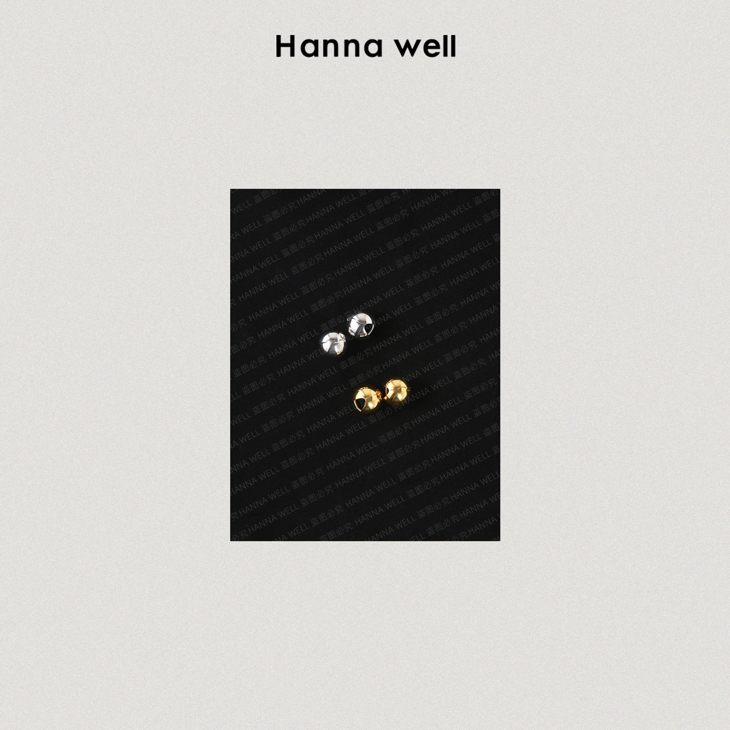 妞姐自制 银镀金"金豆银豆"超难做圆球耳环SP5A03109.