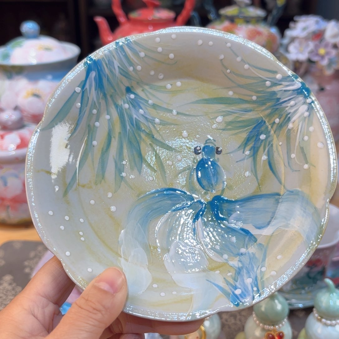 景德镇手绘高温釉下彩陶瓷茶具