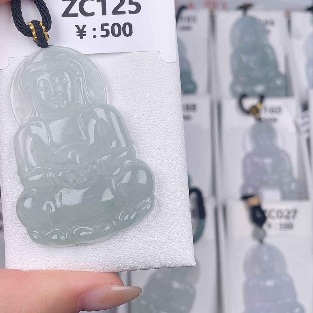 翡翠未镶嵌颈饰zc125