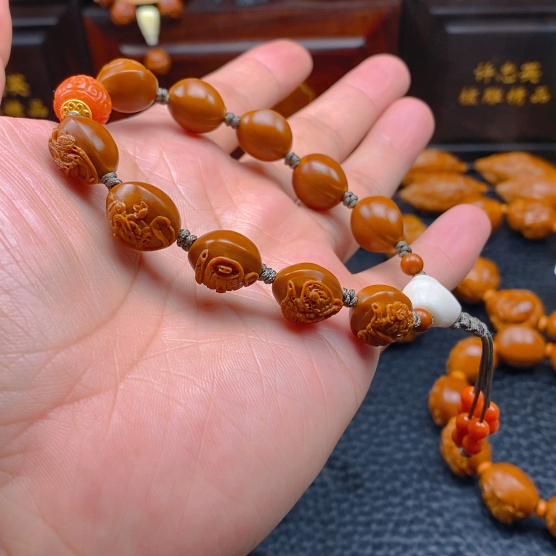 橄榄核手串/手链许静健1.2铁核把把壶～十全富贵