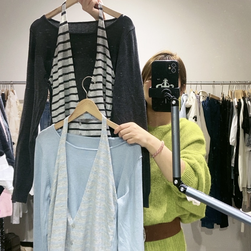 【闪购商品】浅蓝假两件