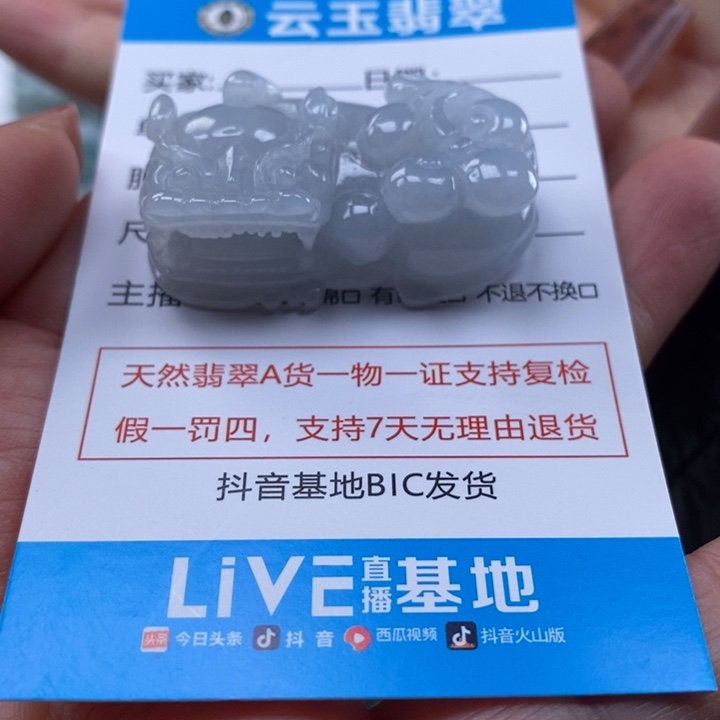 翡翠未镶嵌颈饰多人貔貅