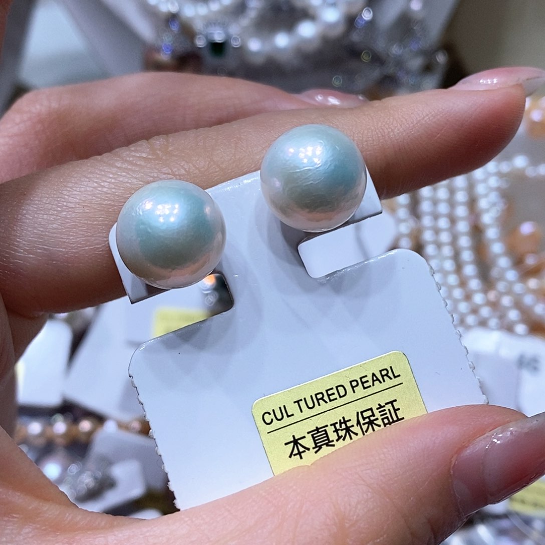 未镶嵌淡水珍珠耳钉