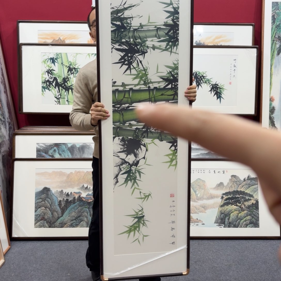 国画带框绘画160/45尺寸