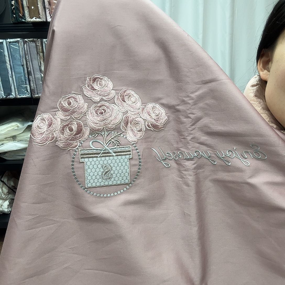 柞蚕丝貂毛羽绒标准全棉四件套软包