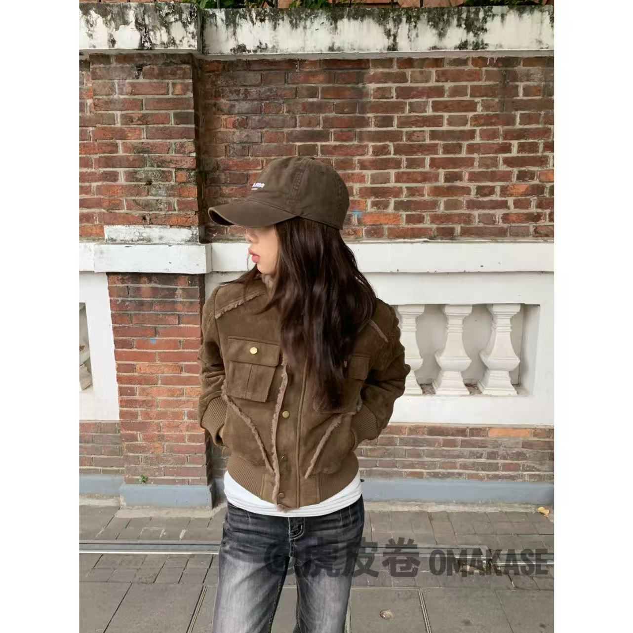 【大笨钟】虎皮卷秋冬复古加厚短款网感外套WT2025058