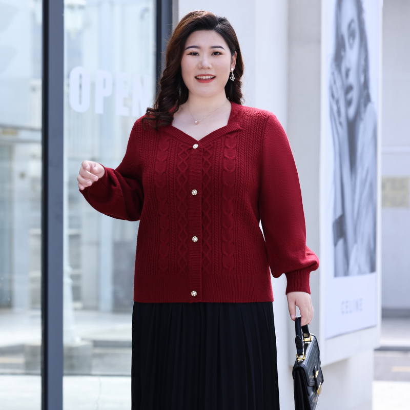 大码女装针织韩式毛衣内搭冬季保暖简约大气打底上衣加大码毛衫