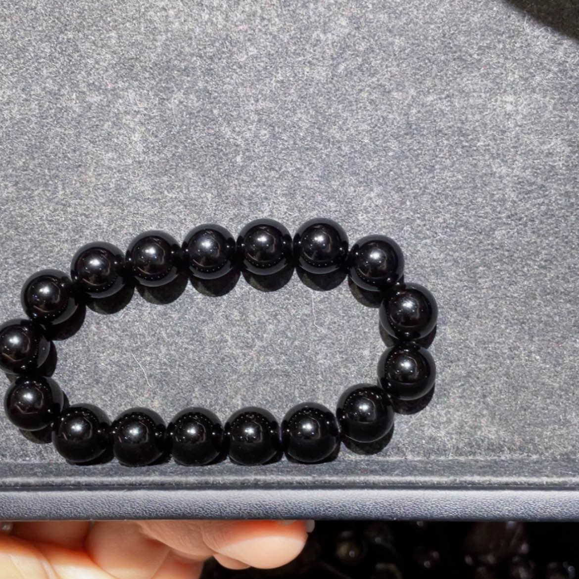 【闪购商品】黑曜岩手链未镶嵌晴**视