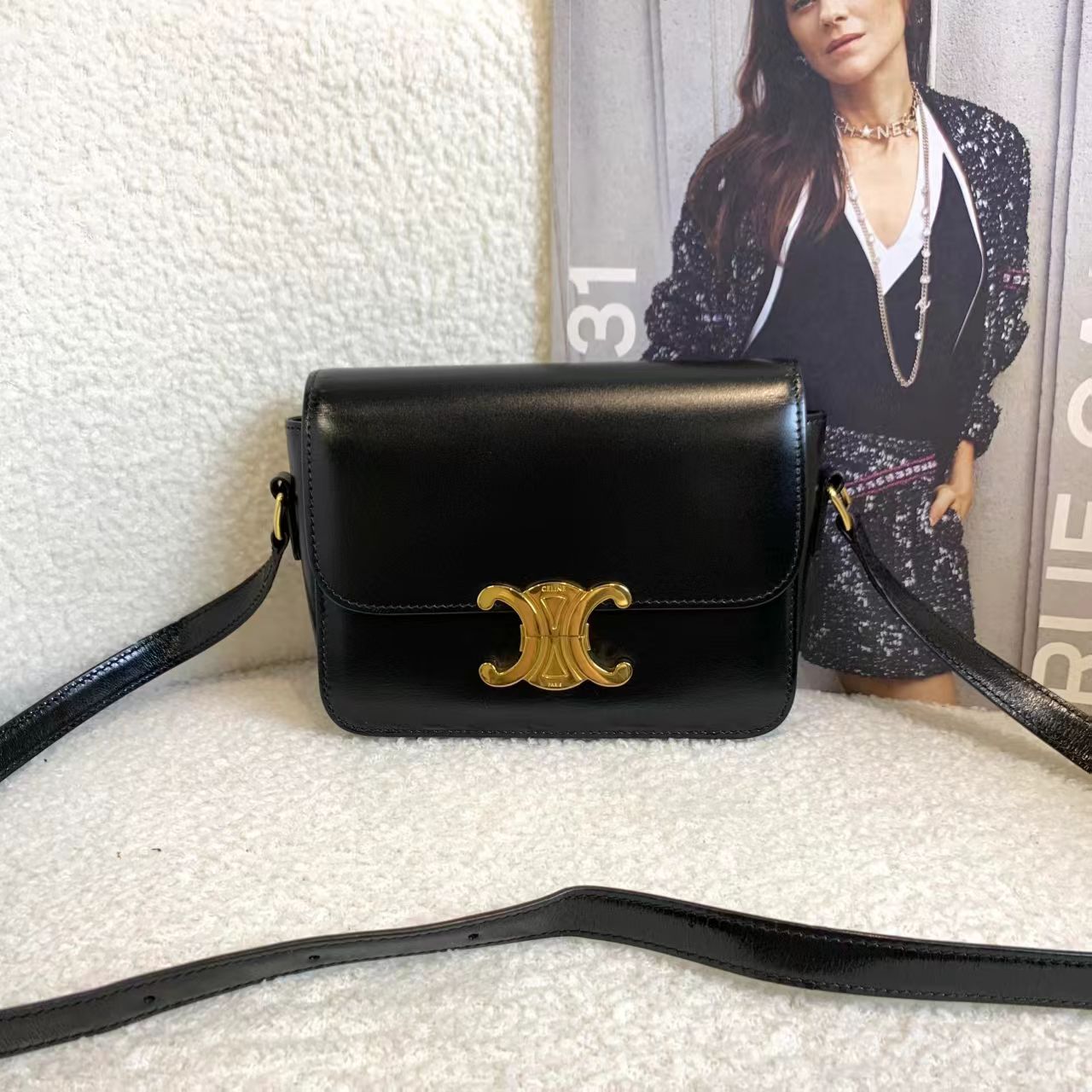 99新 Celine/思琳 壹臻/黑金凯旋门box 48182687