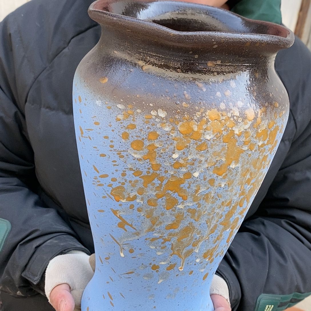 紫砂花盆瑕疵口17高30