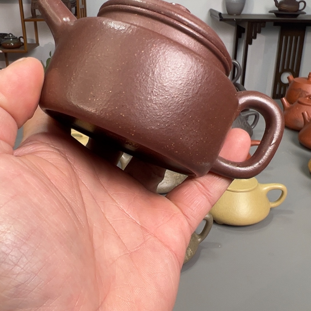 紫砂茶壶紫泥德中微瑕全手工