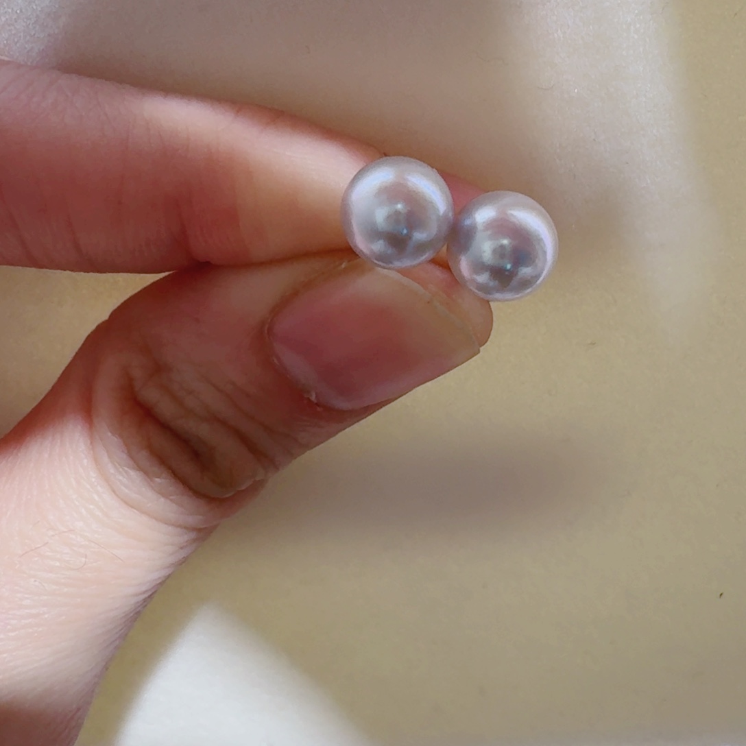 海水珍珠耳饰银S925镶嵌138