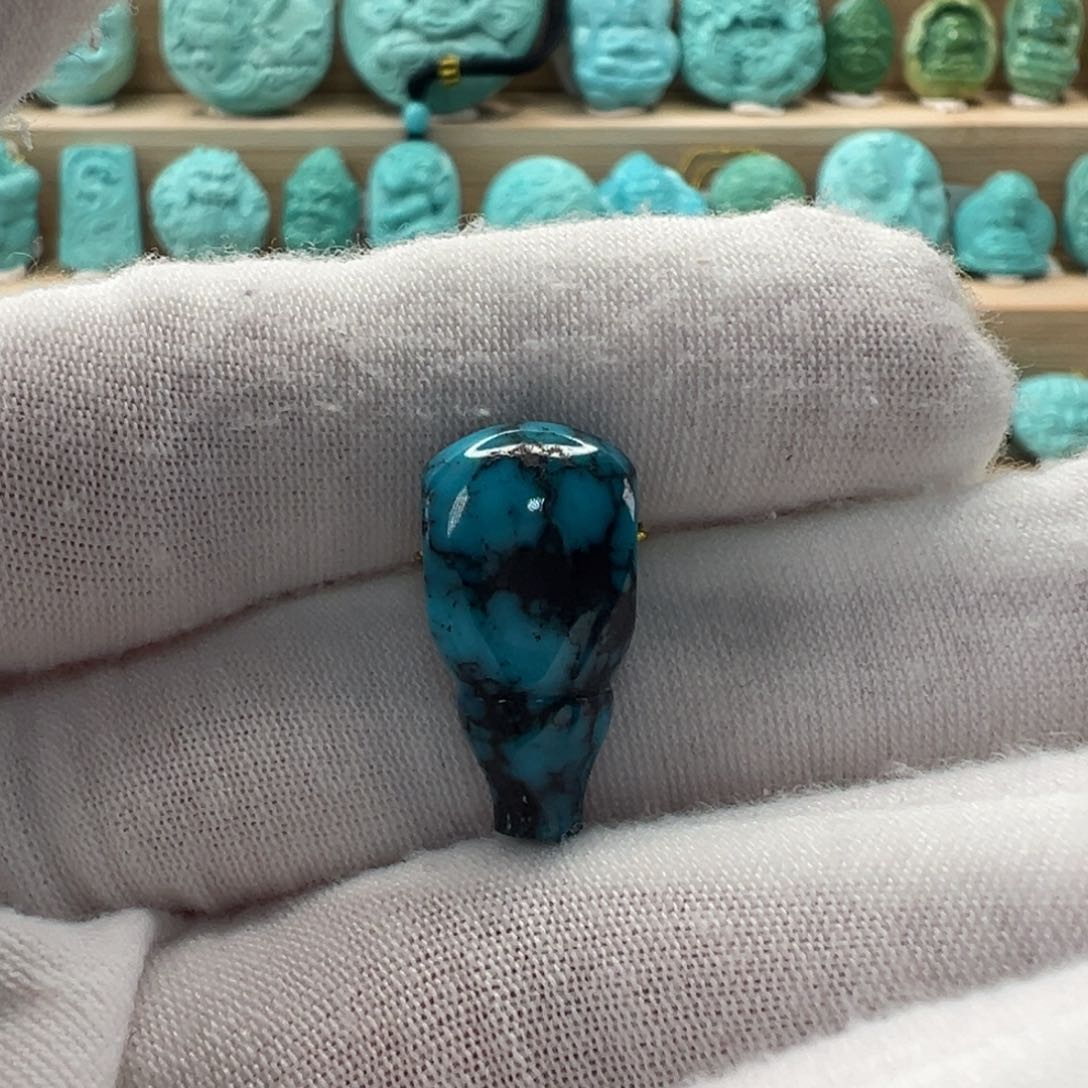 未镶嵌绿松石三通10.6mm