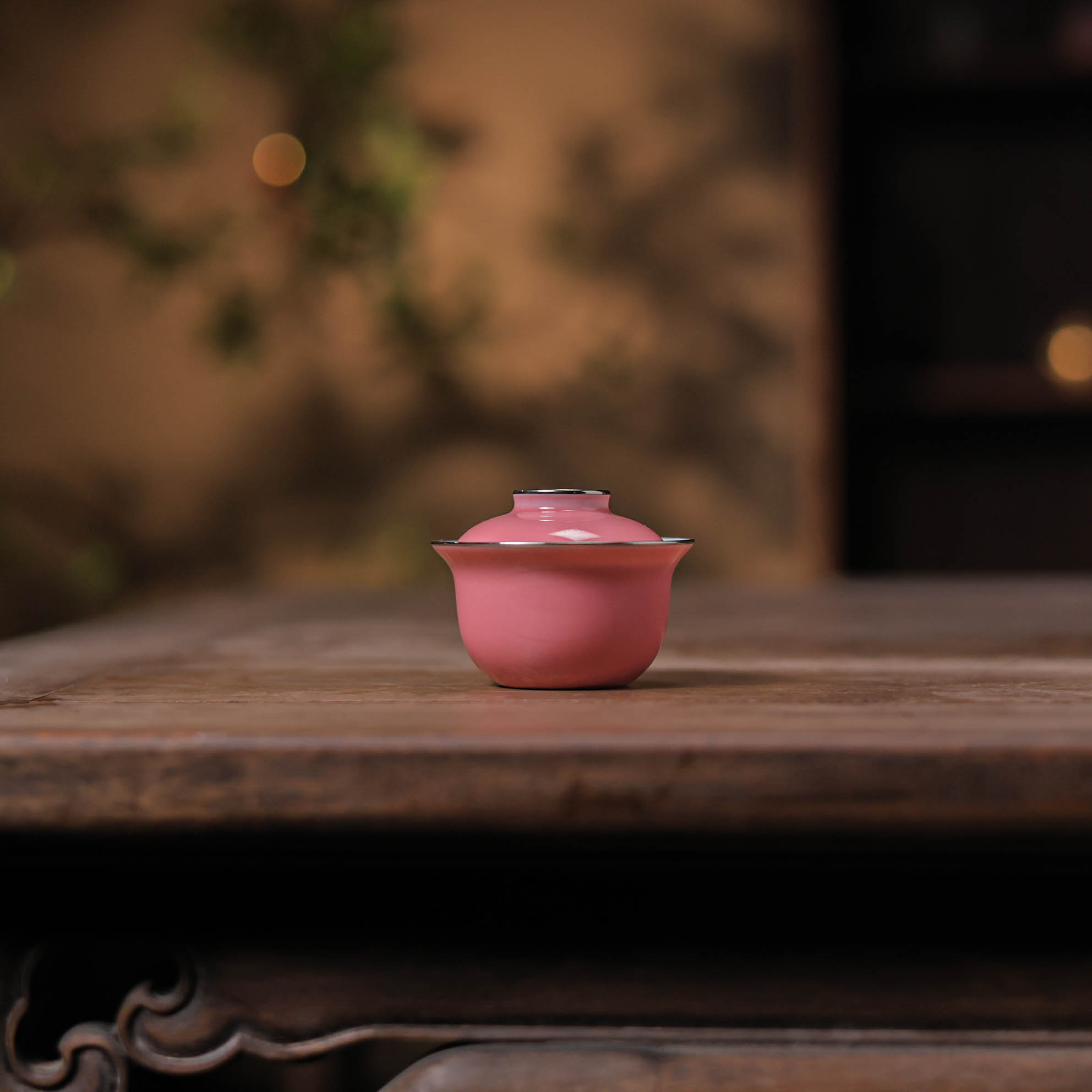 阿茶  樱粉小盖碗（华隐S1059）