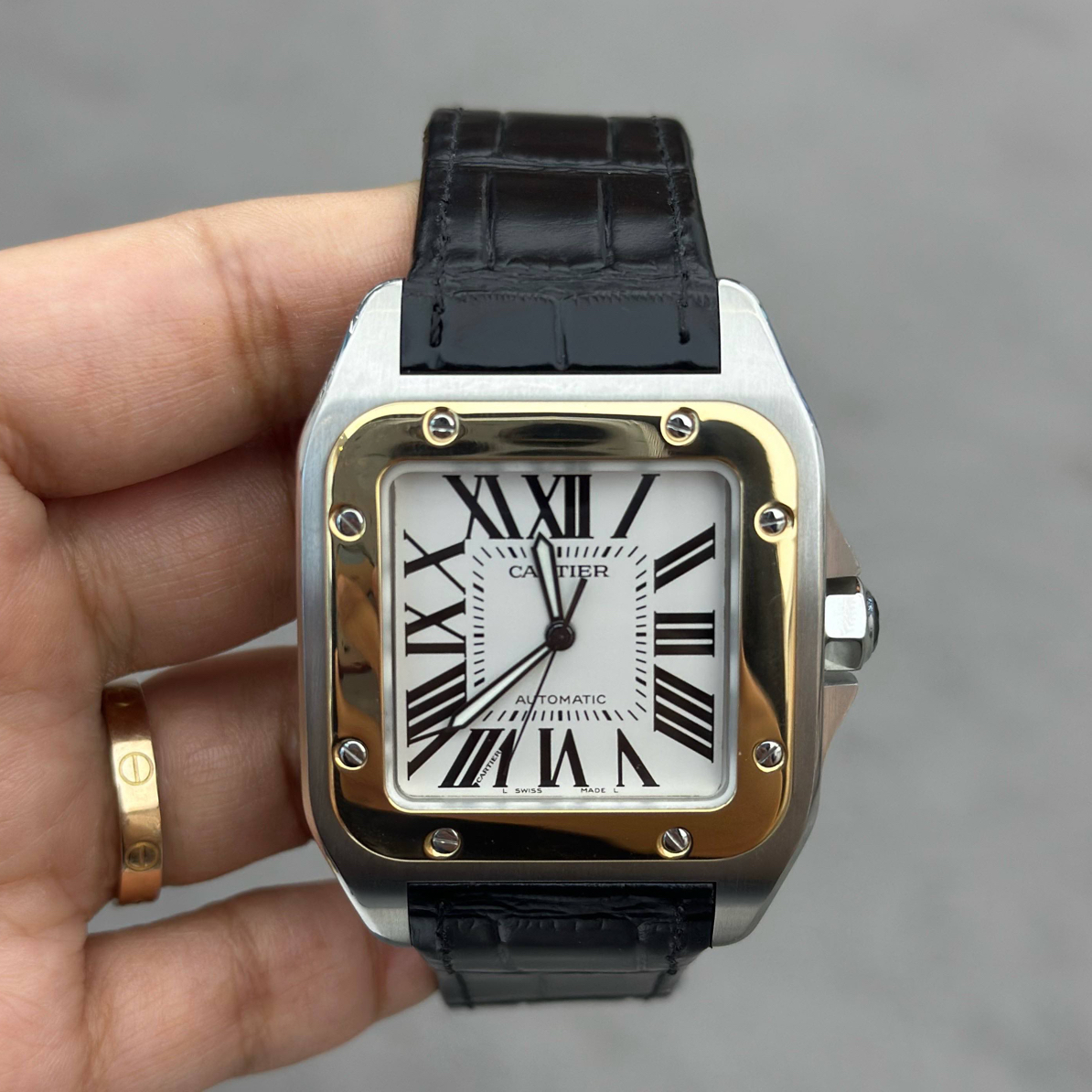 99新 Cartier/卡地亚 卡地亚/Cartier 山度士 W20072X7 自动机械