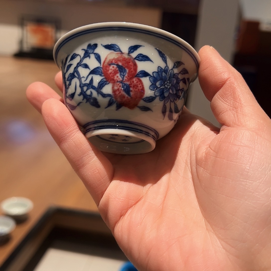 微瑕臻玉古坊原矿青花釉里红