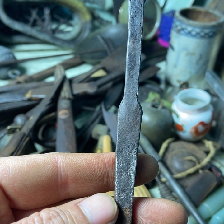 蓝***花铁器铜器家居摆件