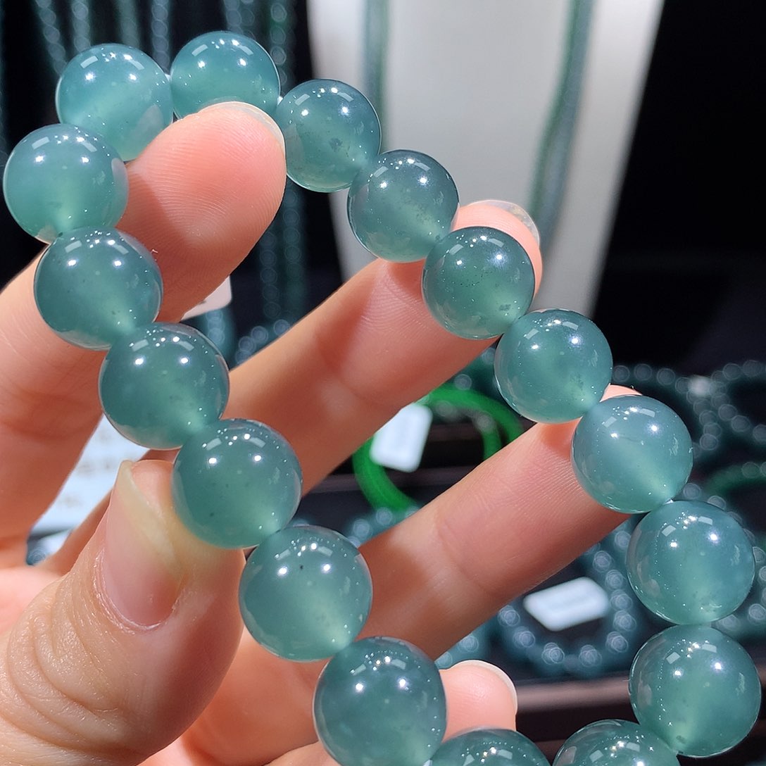 未镶嵌手链翡翠天然a货翡翠手串12mm