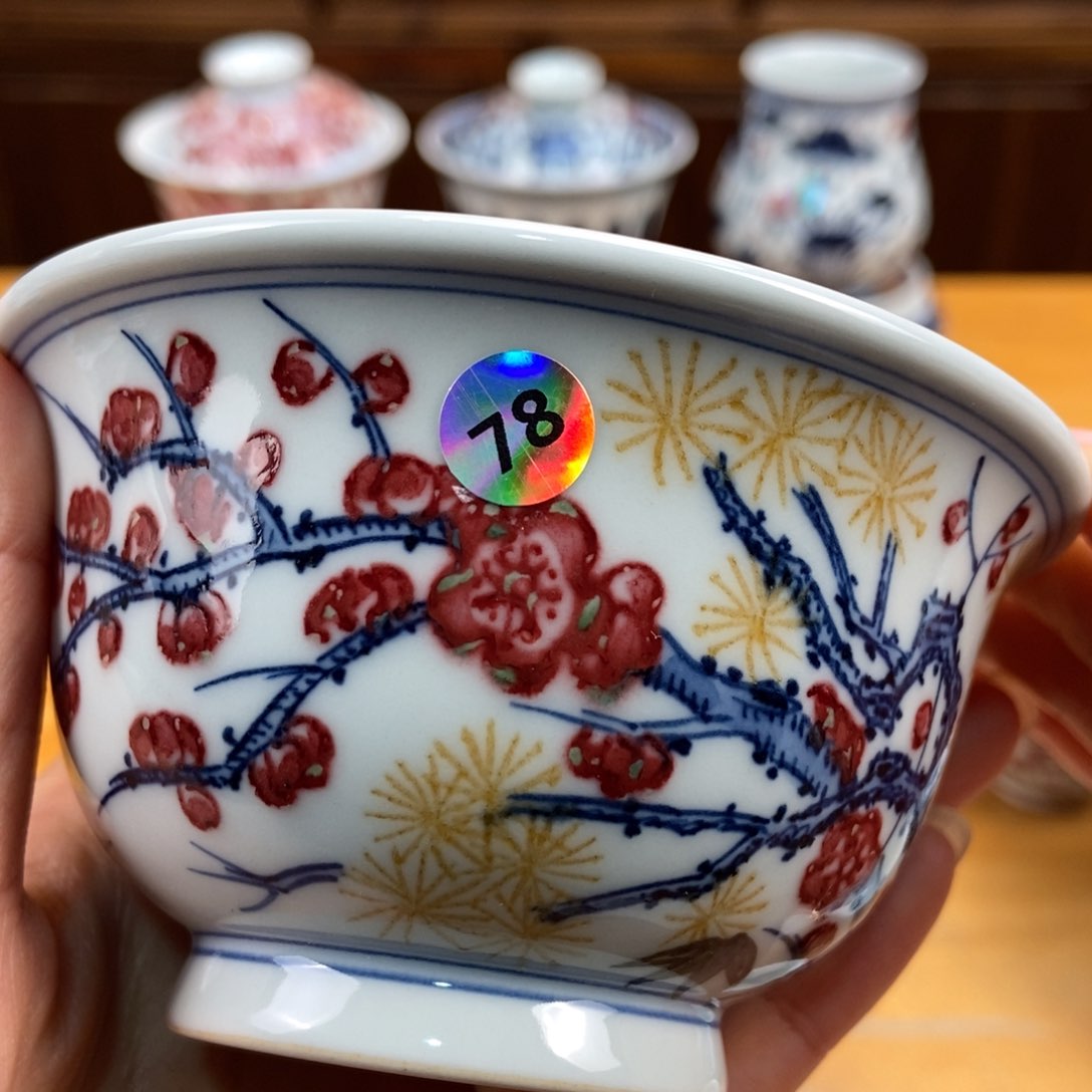 手绘现代茶具非古董