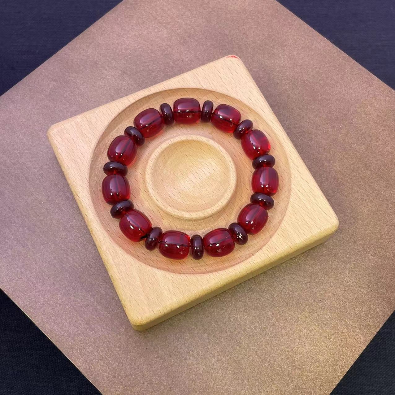 【思涵珠宝】314 血王泊筒珠11mm