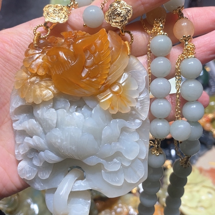 岫玉毛衣链未镶嵌