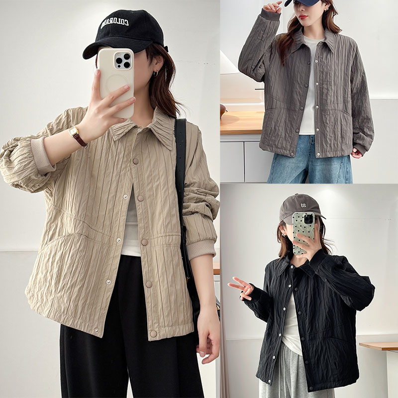 大码胖mm轻薄棉服女秋冬装2025新款韩版宽松显瘦夹棉外套棉袄上衣