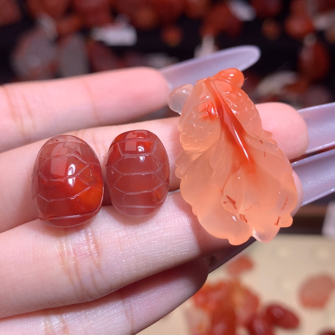 南***拿南红玛瑙未镶嵌珠宝半成品组合9