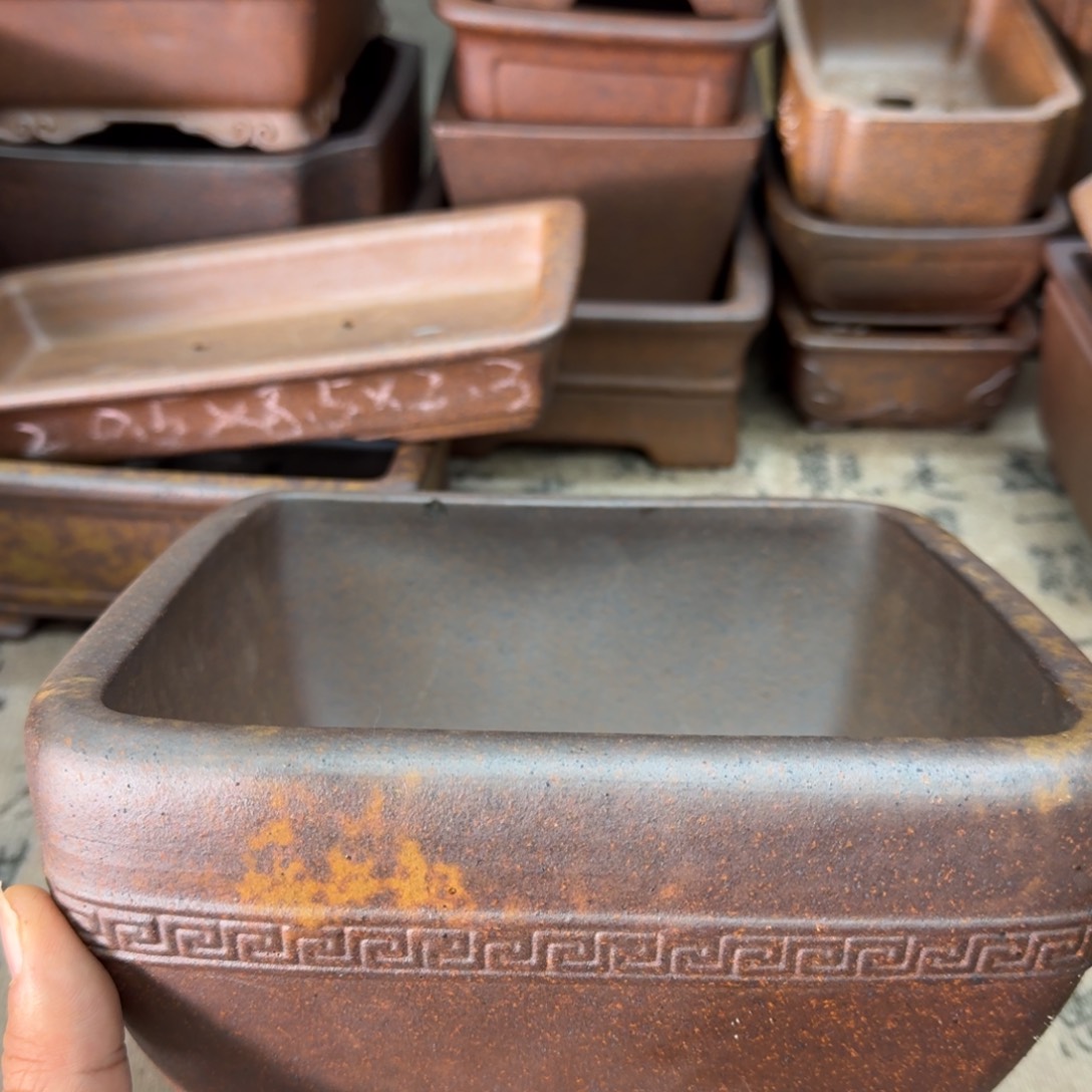 紫砂花盆34号宜兴紫砂正品17.5x8