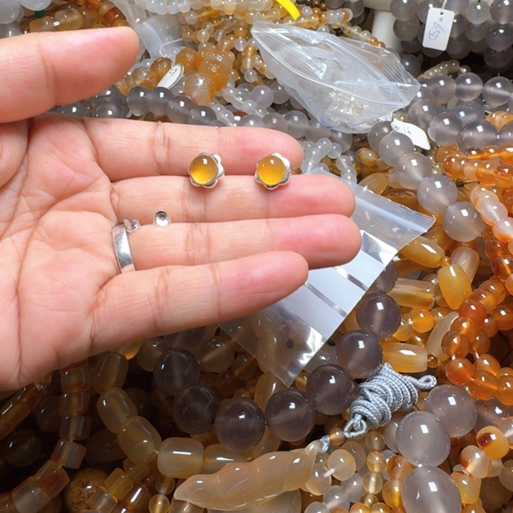 玛瑙/玉髓颈饰未镶嵌风**淡006