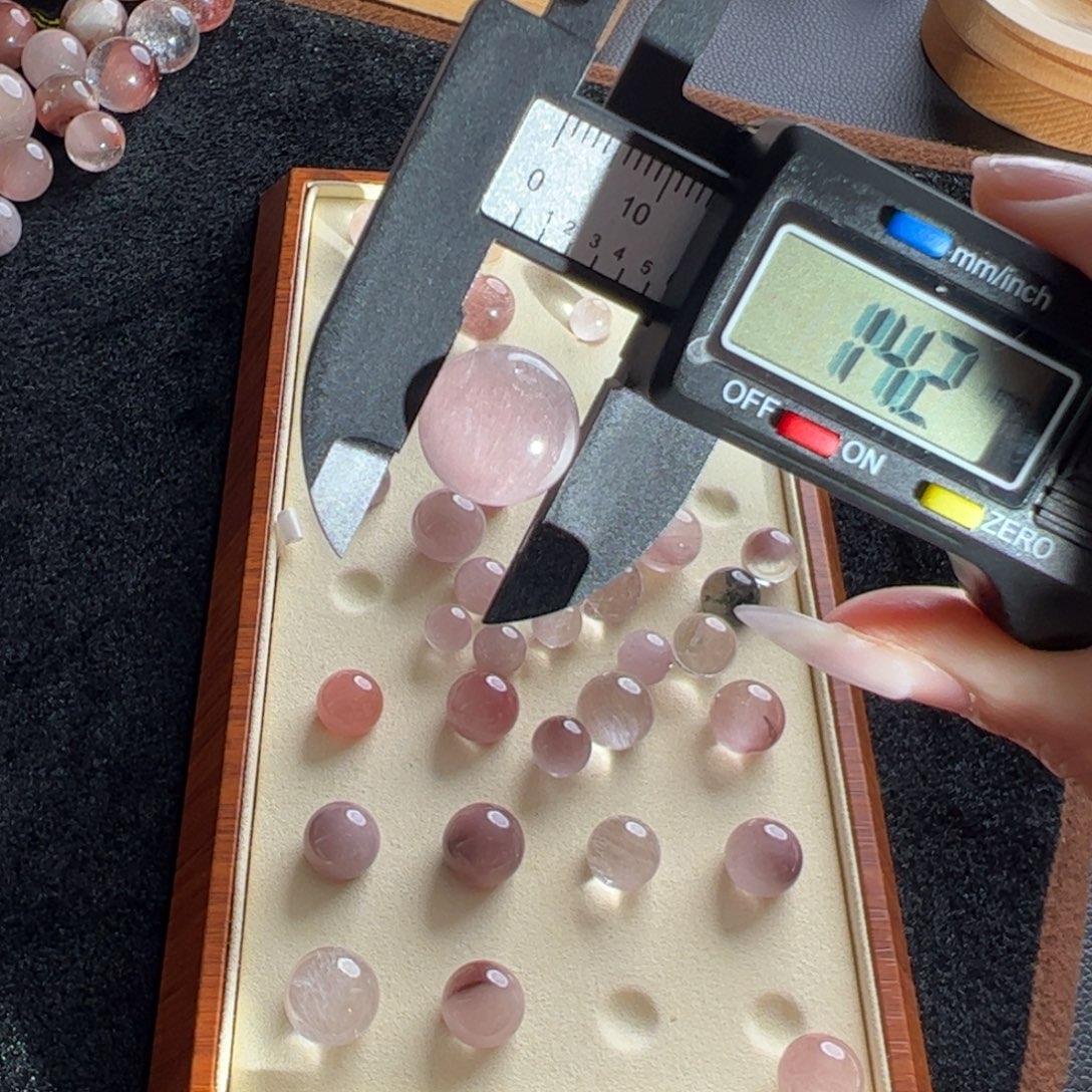健***牛水晶手链未镶嵌14.2m定制通孔不退不换