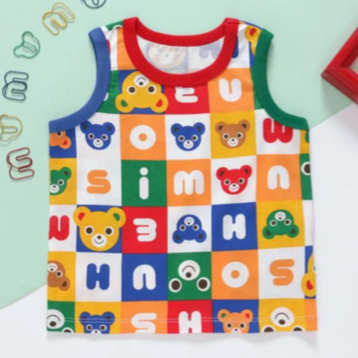 （现货）【柔软*舒适*】宝宝可爱黄格子背心