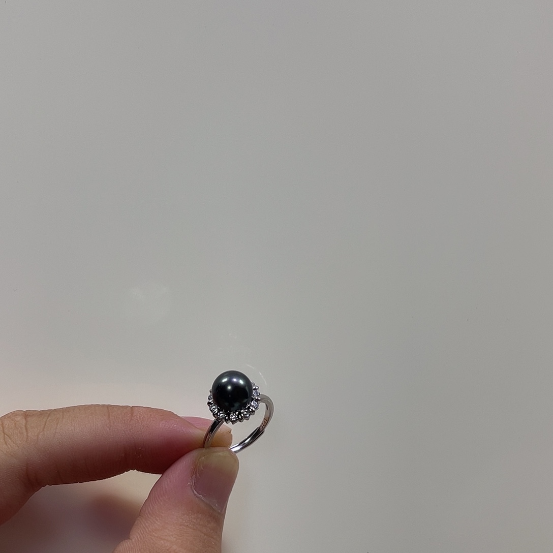海水珍珠戒指银S925镶嵌