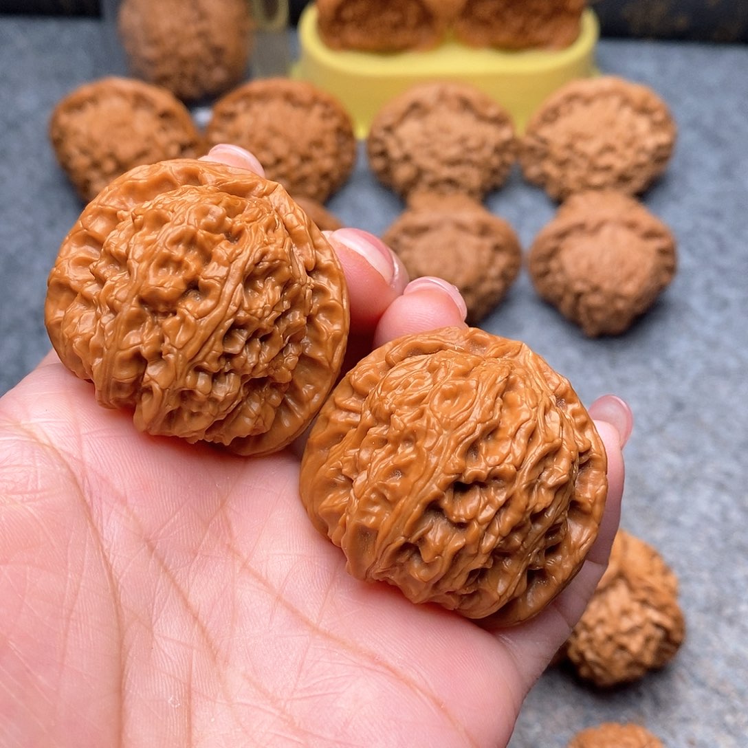 文玩核桃把件精品白狮子41全品