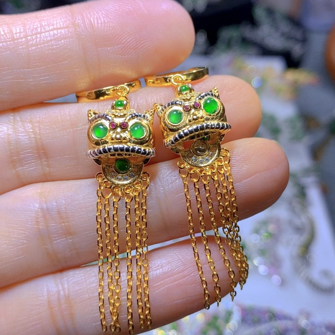 翡翠颈饰合金天然翡翠