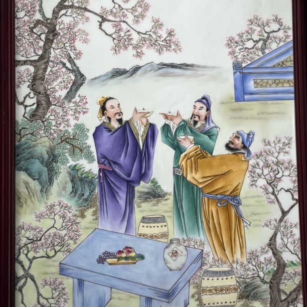 【中国瓷仓】桃园三结义瓷版画