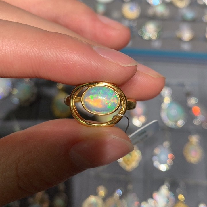 欧泊银S925镶嵌戒指