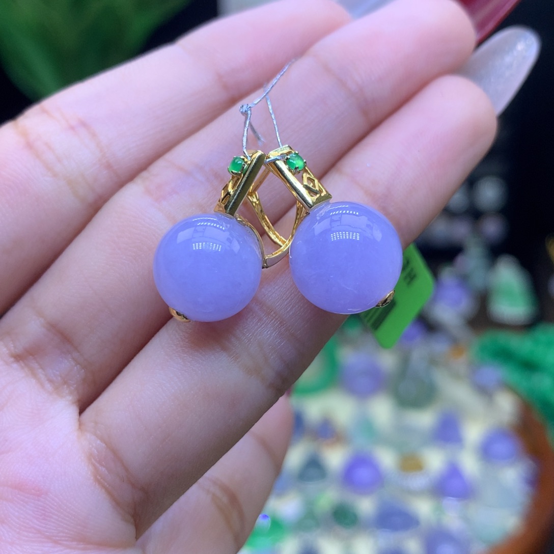 翡翠颈饰18K金镶嵌天然