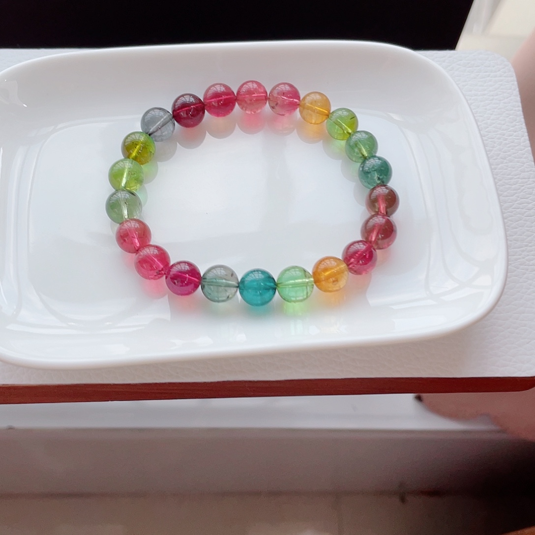 未镶嵌手链碧玺8.5mm左右