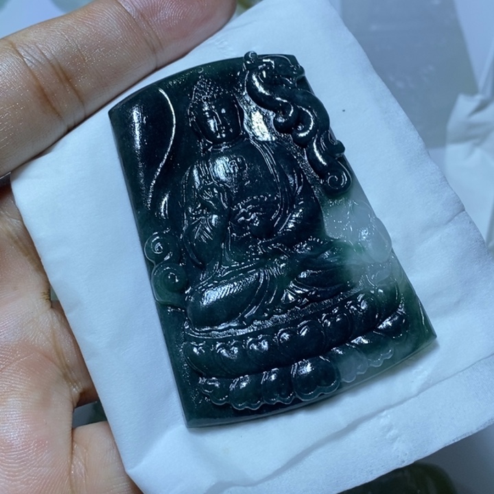 未镶嵌定制翡翠毛货翡翠阿弥陀佛