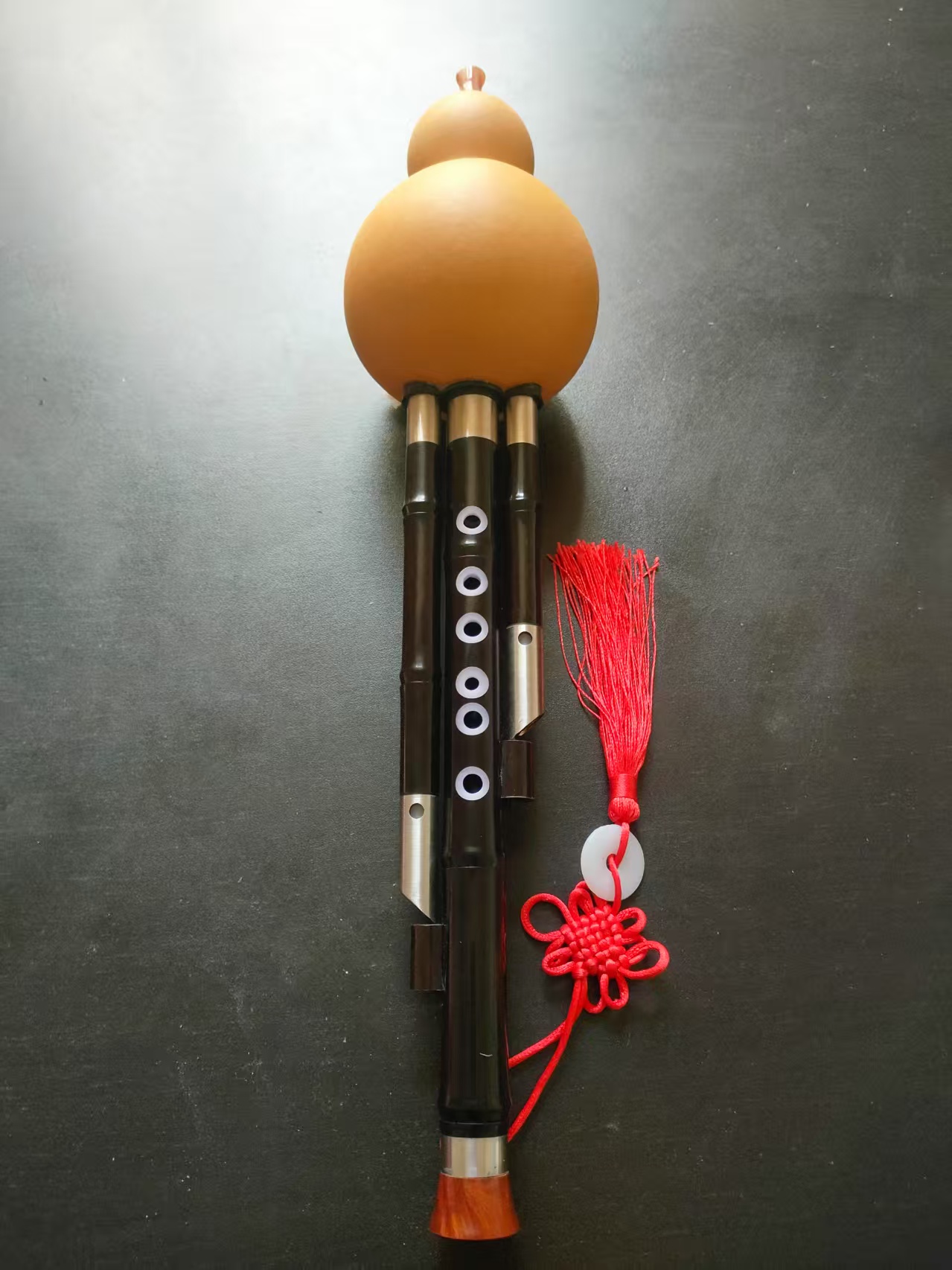 乌木镶孔七孔专业演奏型葫芦丝