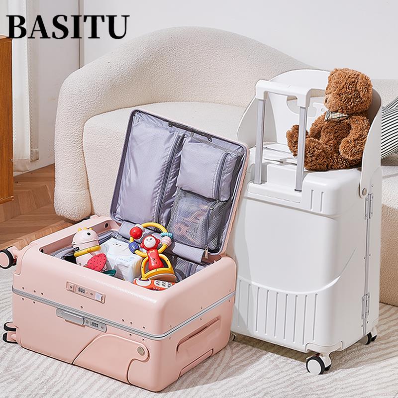 宝妈行李箱儿童可坐骑拉杆箱遛娃神器旅行箱宝宝多功能登机密码箱