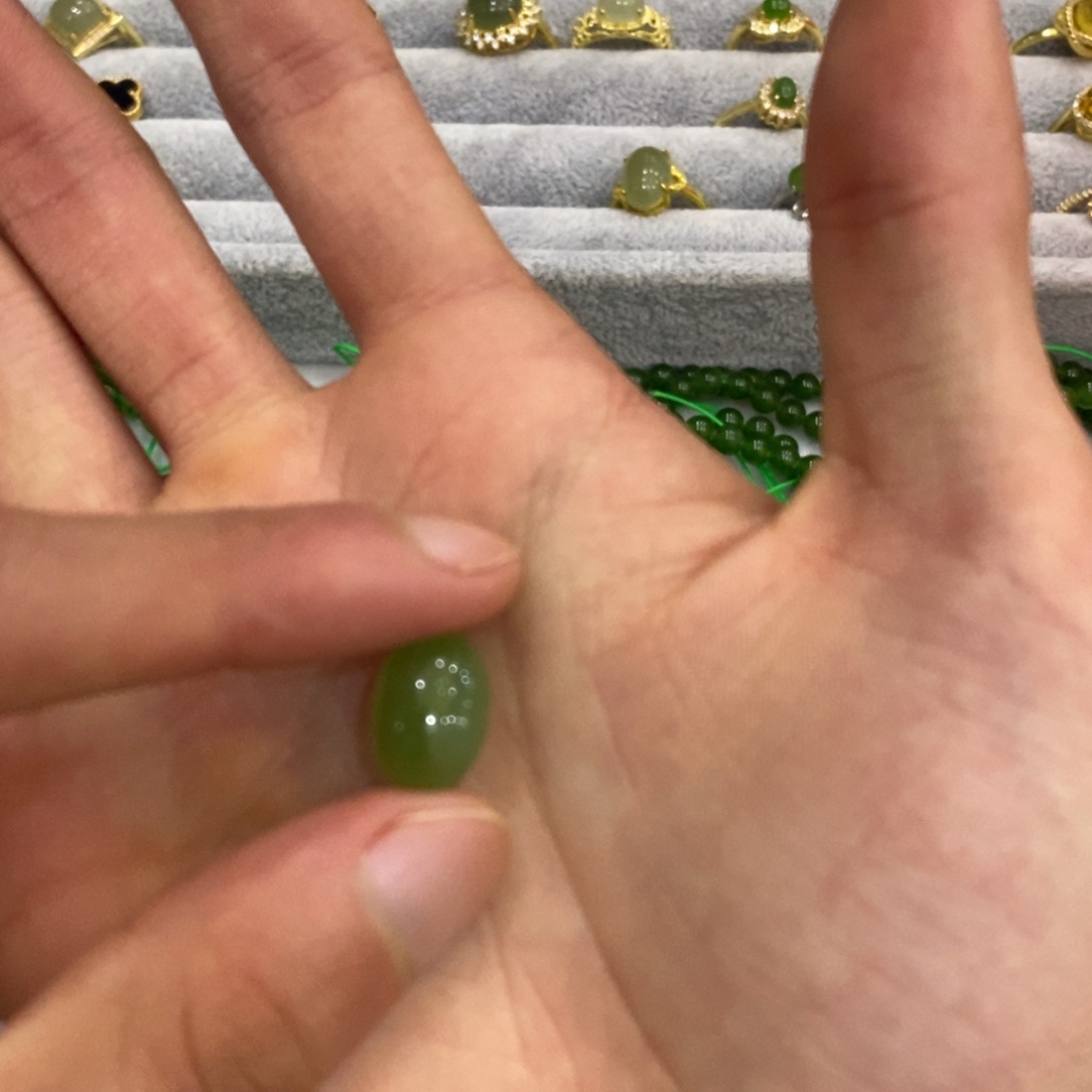 和田玉（碧玉）截面未镶嵌