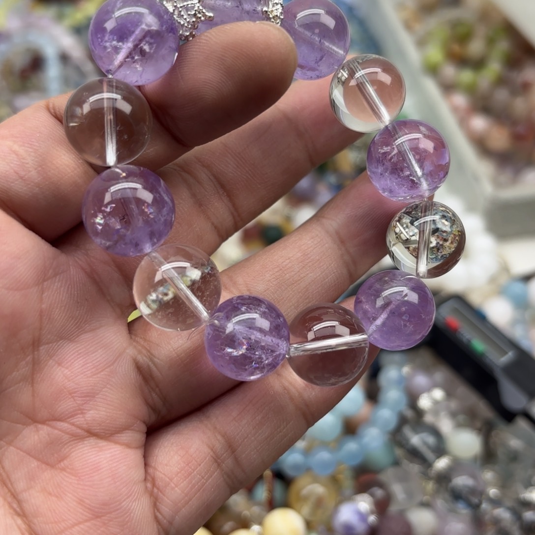 银S925镶嵌水晶手链