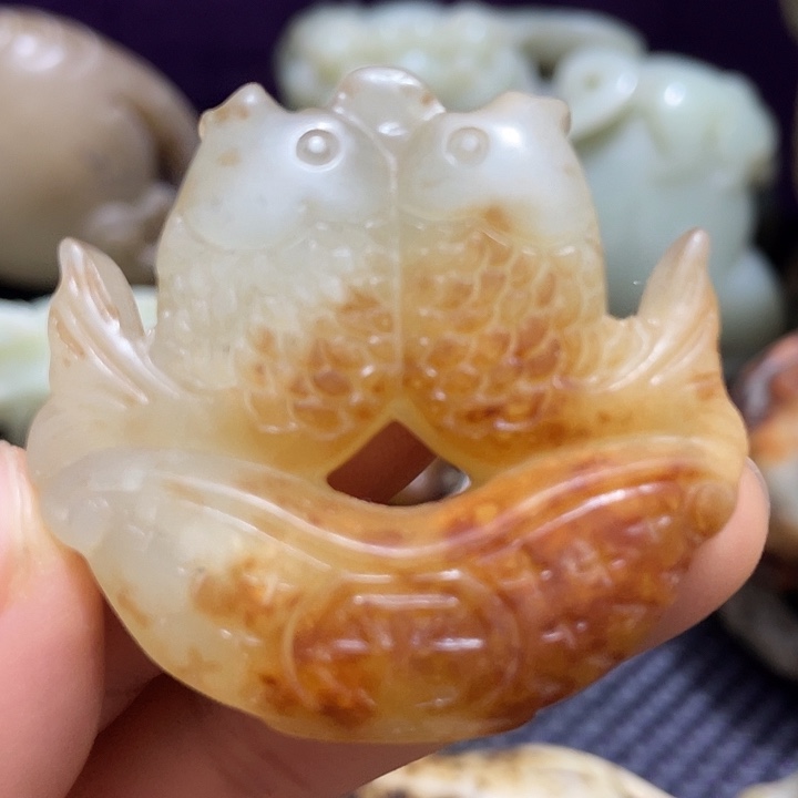 白玉菩提把件文玩