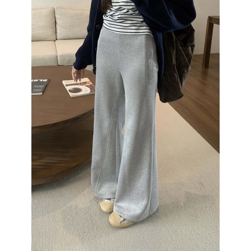 【年末捡漏】乌77百搭通勤微喇休闲裤女2025秋季新款小个子垂感休闲