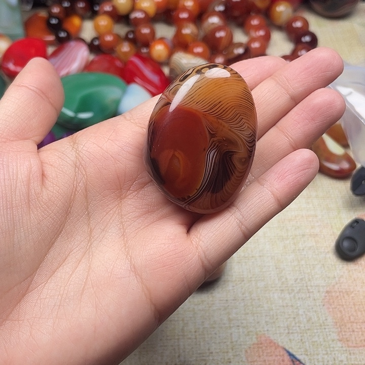 初***心玛瑙/玉髓未镶嵌珠宝半成品