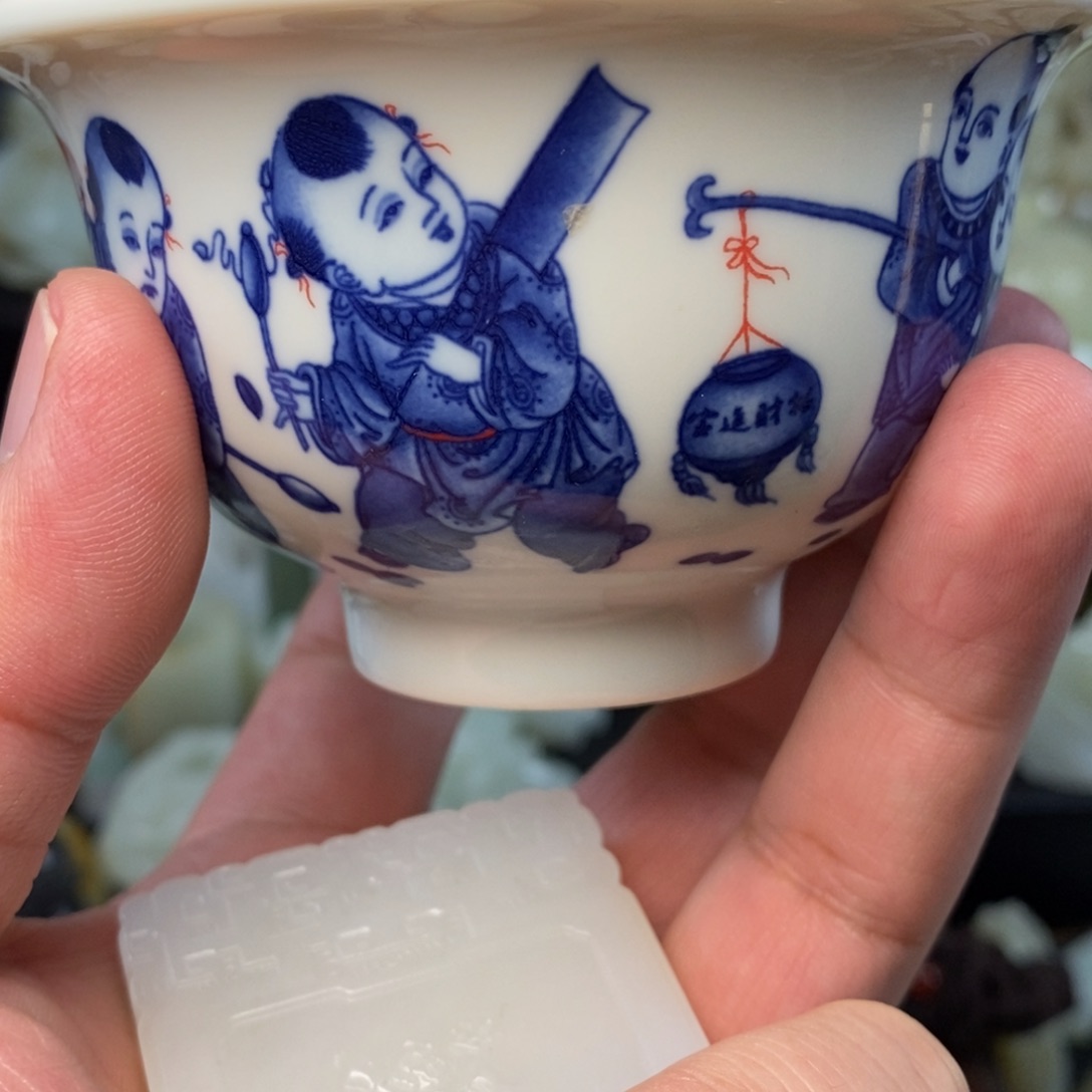 遇***缘青花瓷茶杯一个小时