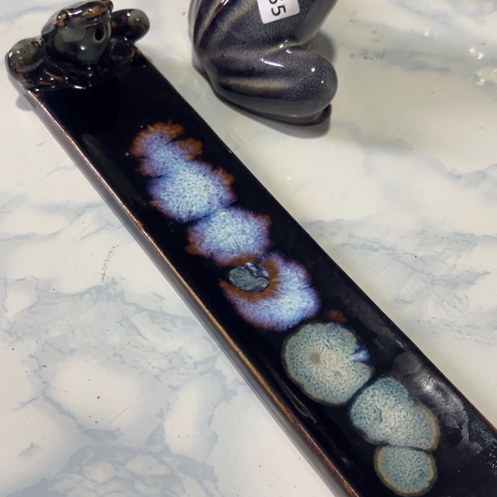 瓷片七厂窑变款青蛙香插