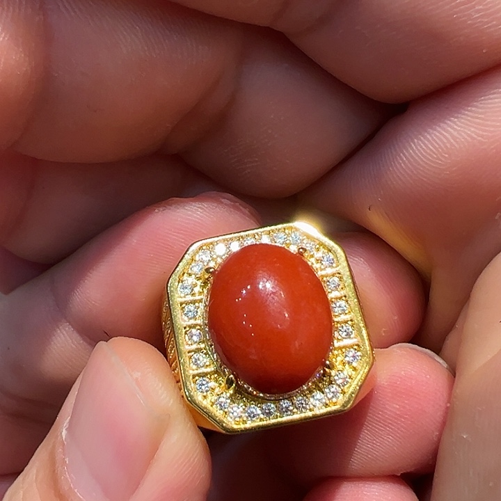 翡翠未镶嵌戒指红翡戒指里福利